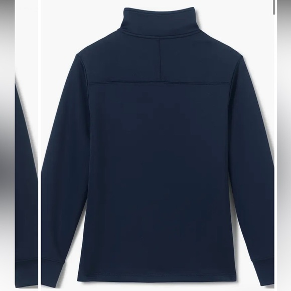 Women's Navy Blue Quarter-Zip Top - Picture 4 of 8